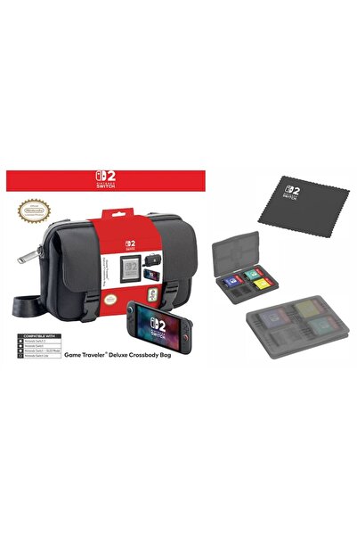 Nintendo Crossbody Bag for Switch 2, Padded Pocket, Black