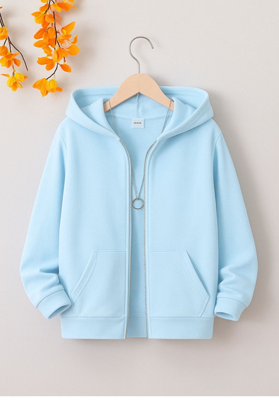 npLStore Cardigan/jachetă cu fermoar neimprimat pentru copii