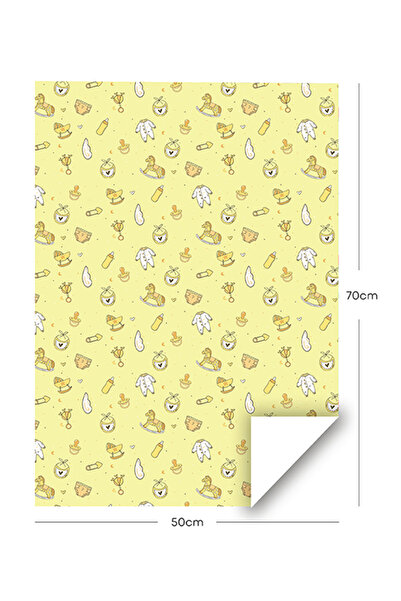 Share the Love New Born, Yellow, Gift Wrapping Paper Pack
