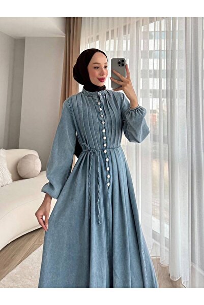 Butik Kadın Tesettür Kot Takım Mia