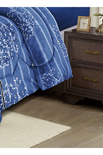 Generic Cozy And Warm Winter Fur Comforter 6 Pcs Set, Size 220 X 240 Cm Floral Bedding Sets Multicolor