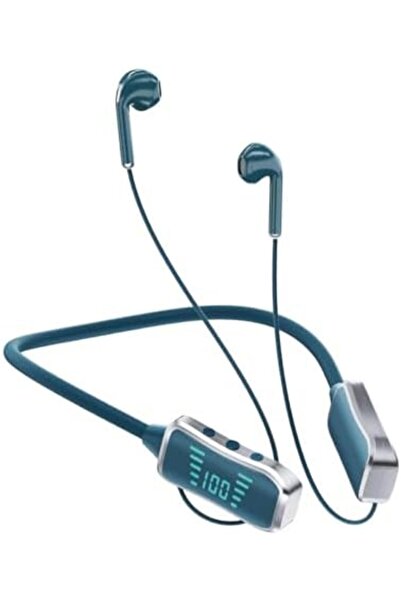 Generic سماعات أذن KL50 بلوتوث حول الرقبة، مدة تشغيل تصل إلى 48 ساعة، شاشة LED، تدعم بطاقة TF