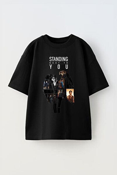 Anetos تي شيرت You 2 مطبوع من القطن باللون الأسود للجنسين