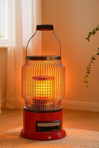 TOSCANA U Electric Heater 2000W for Home in Winter, 360-Degree Dryer Strap, Red