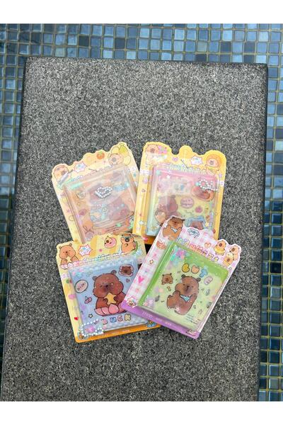 Kokoş İşler Capy Bara Designed Gel Cover Notepad - Sticky Note Pad