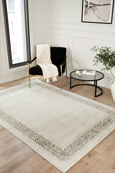 Esperya Home Nova Modern Dokuma Halı Bej Yumuşak Dokulu Premium Salon Oturma ...