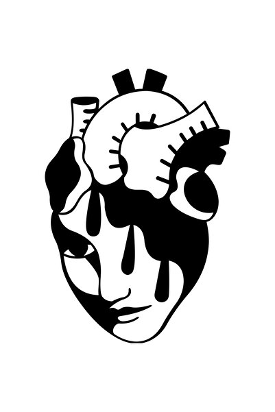 OEM Decor perete Fata cu Inima HH790 din lemn - 37 L x 56 H (cm)