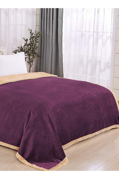 Generic Velvet Fur Blanket 200X220 CM Reversible Throw Bed Blanket for Relaxing and Sleeping