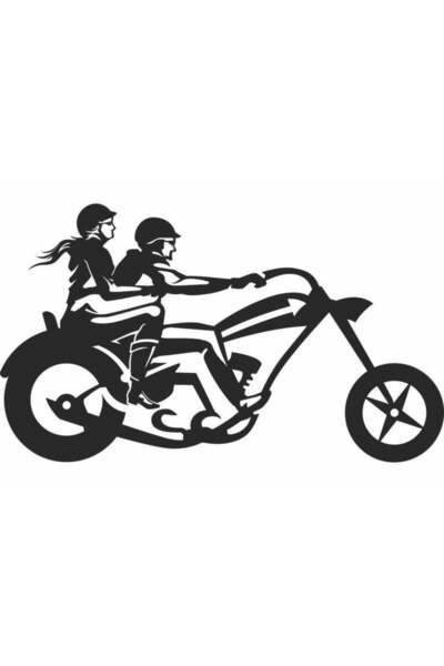 OEM Decor perete Personalizabil Cuplu Pe Motocicleta HHH355 din lemn - 58 L x...
