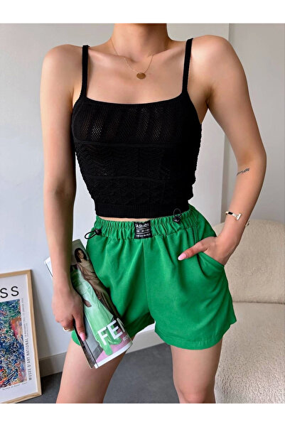 Zerenyus Armaled Linen Shorts Green