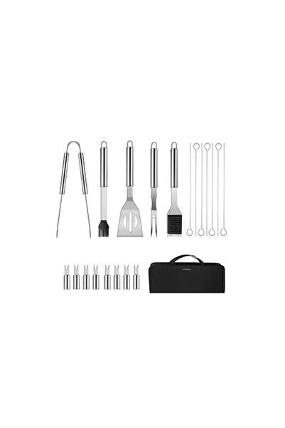 Blusmart Set 20 accesorii gratar OutDoor din otel inoxidabil