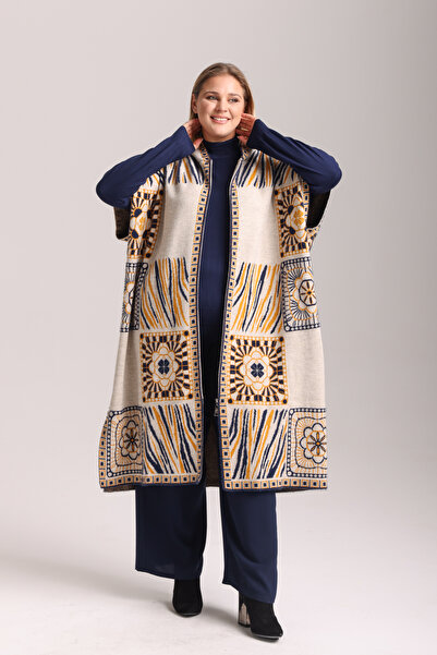 TOSIDRA TRİKO Triko Desenli panço 3043