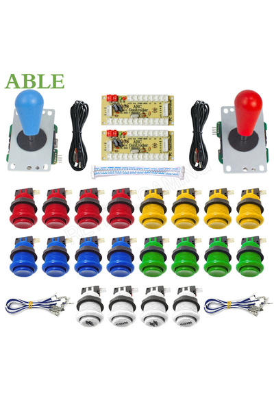 Choice1 Arcade 2 Player Zero Delay Kit Mando Arcade Usb Encoder To Pc Rasberry Pi Happ Push Button Joysti...