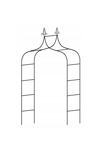 gardenline Arcada metalica, pergola, pentru gradina, ascutita, 150x37x240 cm