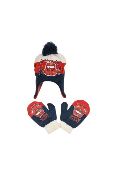 CARS Hat and gloves set, blue/red, 48 cm,