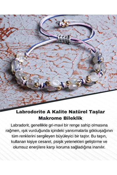 Saff Doğal Taş سوار مكرامية من الأحجار الطبيعية عالية الجودة من اللابرادوريت