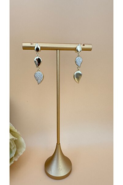 XUPING JEWELRY Zirkon Taşlı Yaprak Sallantılı Model Küpe