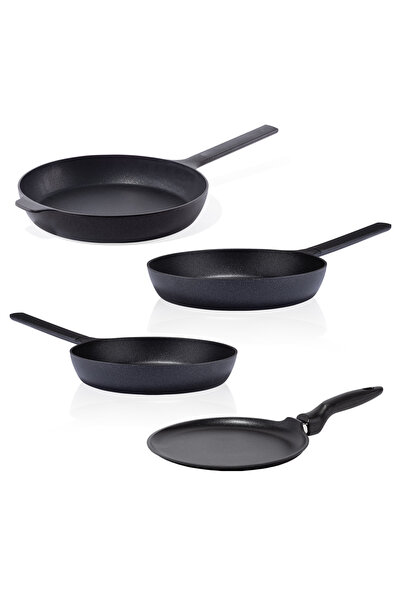 CooknKeep طقم مقلاة من 4 قطع من بلاك إنسي