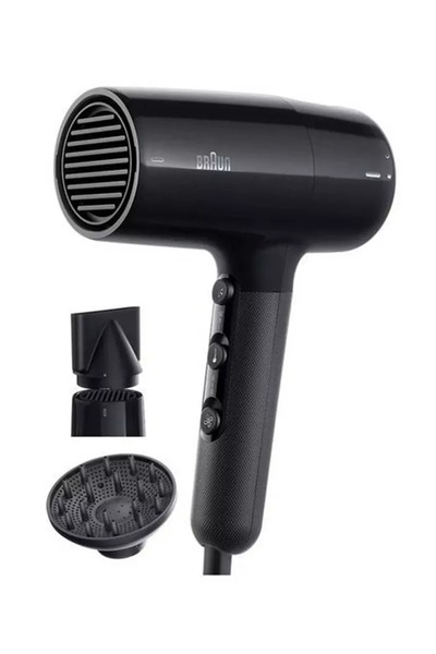 Braun HD2.2 Ionic Hair Dryer, 2200 Watts, Hot & Cold with Diffuser and Nozzle.