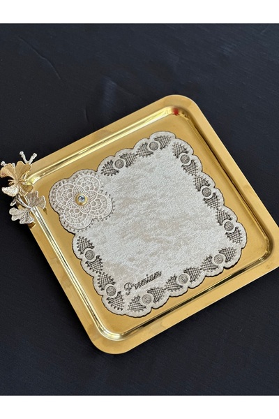 Bayrakkızoğlu tekstil 6’lı Kadife Kahve Sunum Peçetesi Kokteyl Peçetesi Sunum...