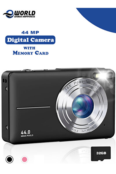 Eworld كاميرا رقمية للأطفال بدقة 44 ميجابكسل مع بطاقة 32 جيجابايت، فيديو بدقة...