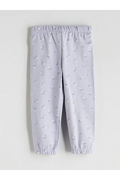 LC Waikiki Patterned Girl's Sweatpants with Elastic Waist