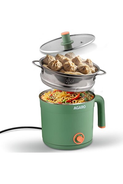 AGARO Regency Multi Cook Kettle With Steamer, 1.2L Inner Pot, Double Layered Body, Variable Temperat