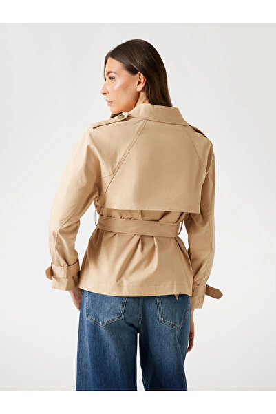 Guess Raphaelle Kadın Krem Trençkot W5YL01WHDF1-A11T