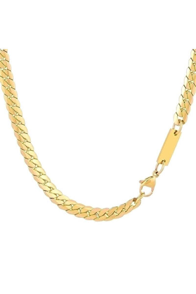 Pursehuit Men's necklace, gold, stainless steel, 18k gold-plated, braided, Remus C9