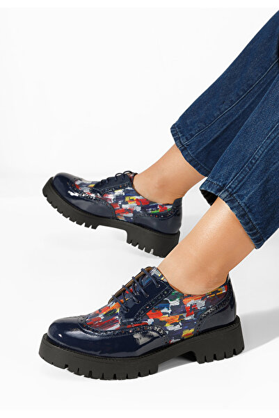 B T Shoes Vícebarevné dámské brogue obuv Flexa V5