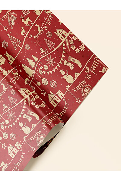 Share the Love Christmas Town Wrapping - Red