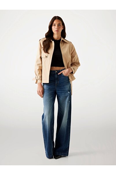 Guess Raphaelle Kadın Krem Trençkot W5YL01WHDF1-A11T