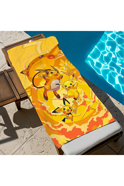 Choice منشفة شاطئ ناعمة سريعة الجفاف من STJ50x100CM z1 P-pOKEMOn-N بتصميم كرت...