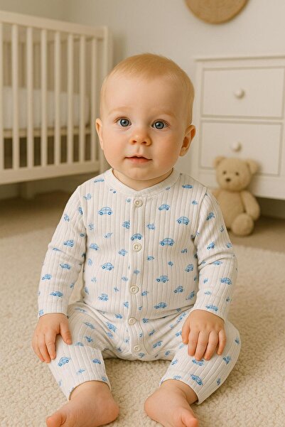 Pamira ARABA DESENLİ %100PAMUK BEBEK TULUM