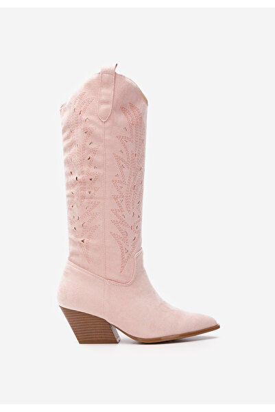 B T Shoes Ružové letní kozačky Indaia