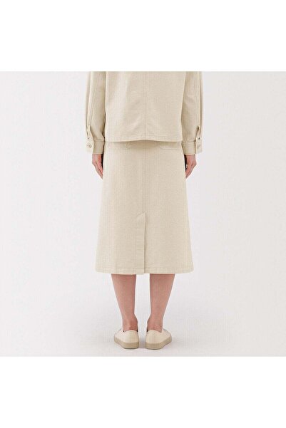 Muji Kapok Blend A-Line Skirt Natural