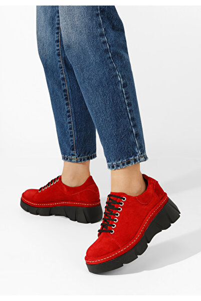 B T Shoes Women's casual shoes Keresa red leather