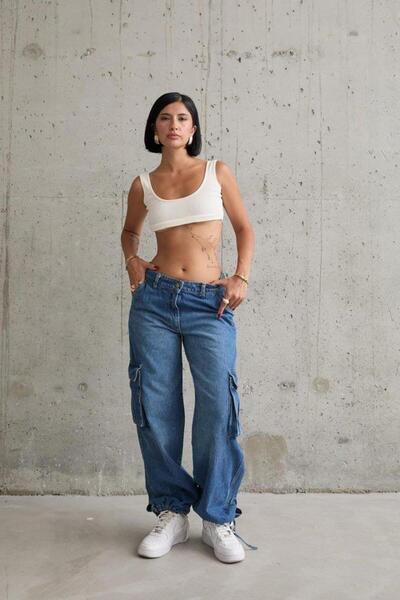 bi baksana Blue Jeans with Side Pockets