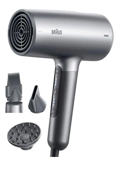Braun Ionic Hair Dryer, 2200 Watts, HTDC Motor with Diffuser, Straightning Comb and Nozzle