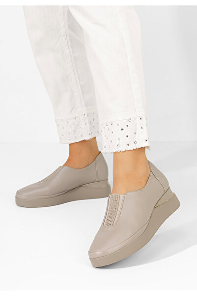 B T Shoes Šedé dámské polobotky Teresia