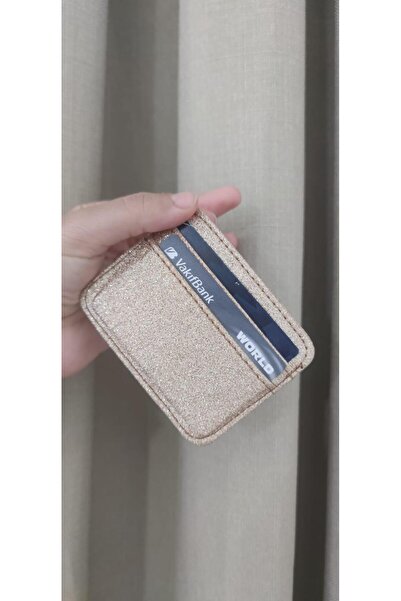 mlio Silvery Gold Card Holder Imported Leather Card Holder