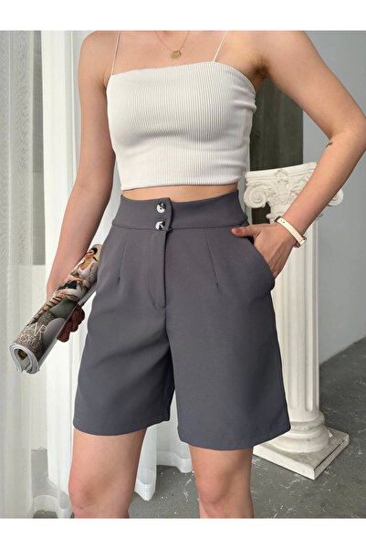 Zerenyus Double Double Button Shorts Gray