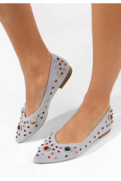 B T Shoes Modré dámské baleríny Fredricka