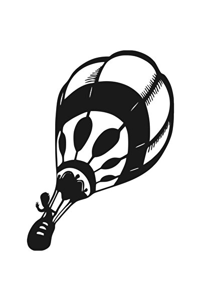 OEM Decor perete Balon Gonflabil HH773 din lemn - 30 L x 55 H (cm)