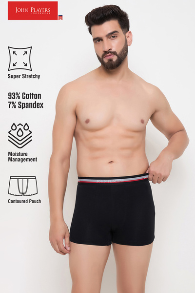John players Pack of 2 John Players Classic Cotton Trunk in Black