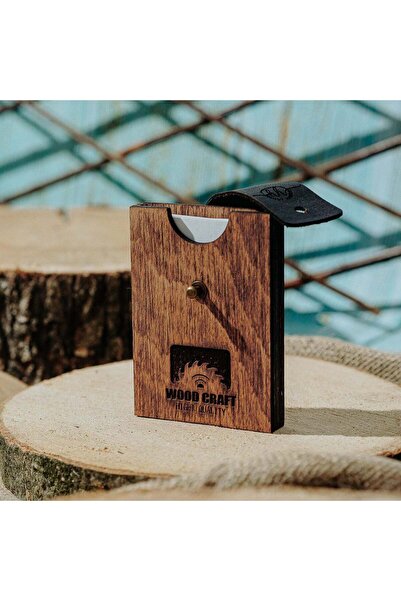 OEM Universal Premium Slim Wooden Wallet HH938 Personalized with Leather Buckle 7x9.8 cm