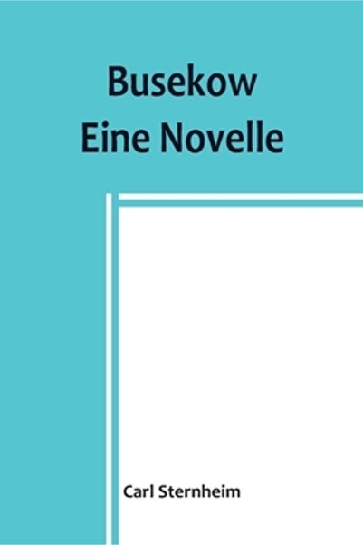 Alpha Ed Busekow: Eine Novelle