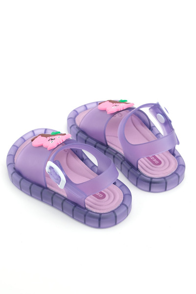 GEZER Summer Girl's Faux Leather Lighted Comfortable Sole Adjustable Ankle Daily Sandals