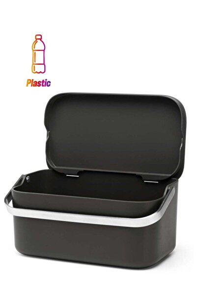 Generic BRABANTIA SinkSide Food Waste Caddy, 1.8L Dark Grey