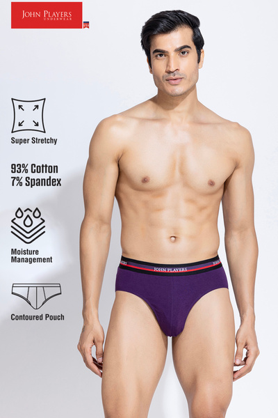 John players Pack of 2 John Players Classic Cotton Briefs in Purple
